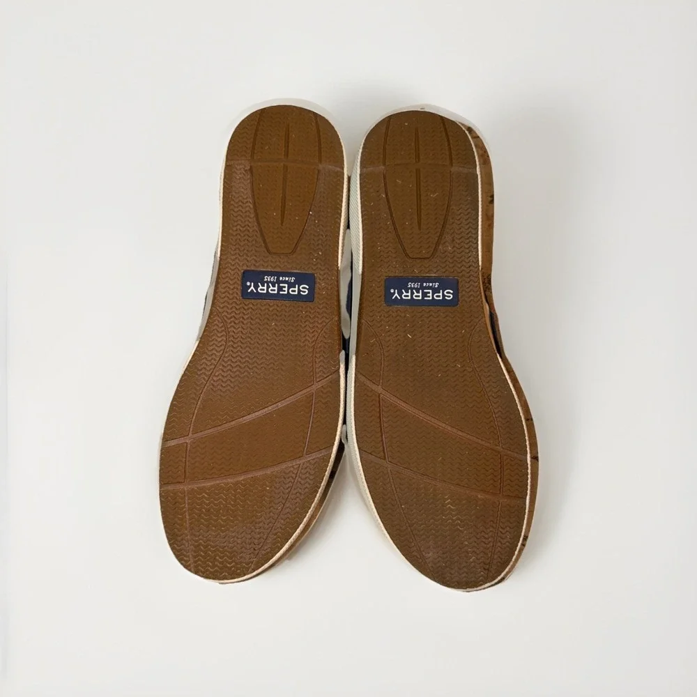 Sperry Top-Sider Men's Navy Canvas Boat Shoes US 10 Breathable Comfort